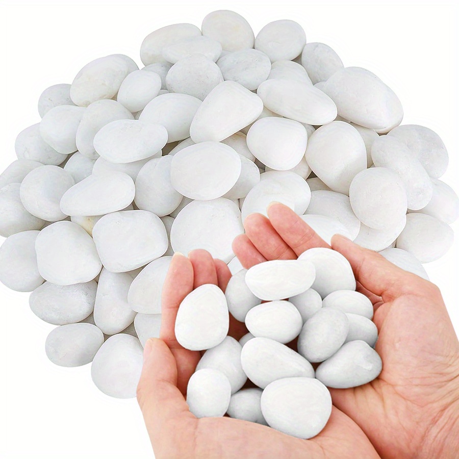 Aquarium Fish Gallery - 200/400g branco alto polido seixos naturais