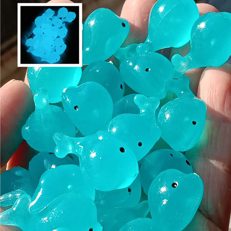 Aquarium Fish Dolphin - Luminous Whale Resin Ornamentos, Decoração do