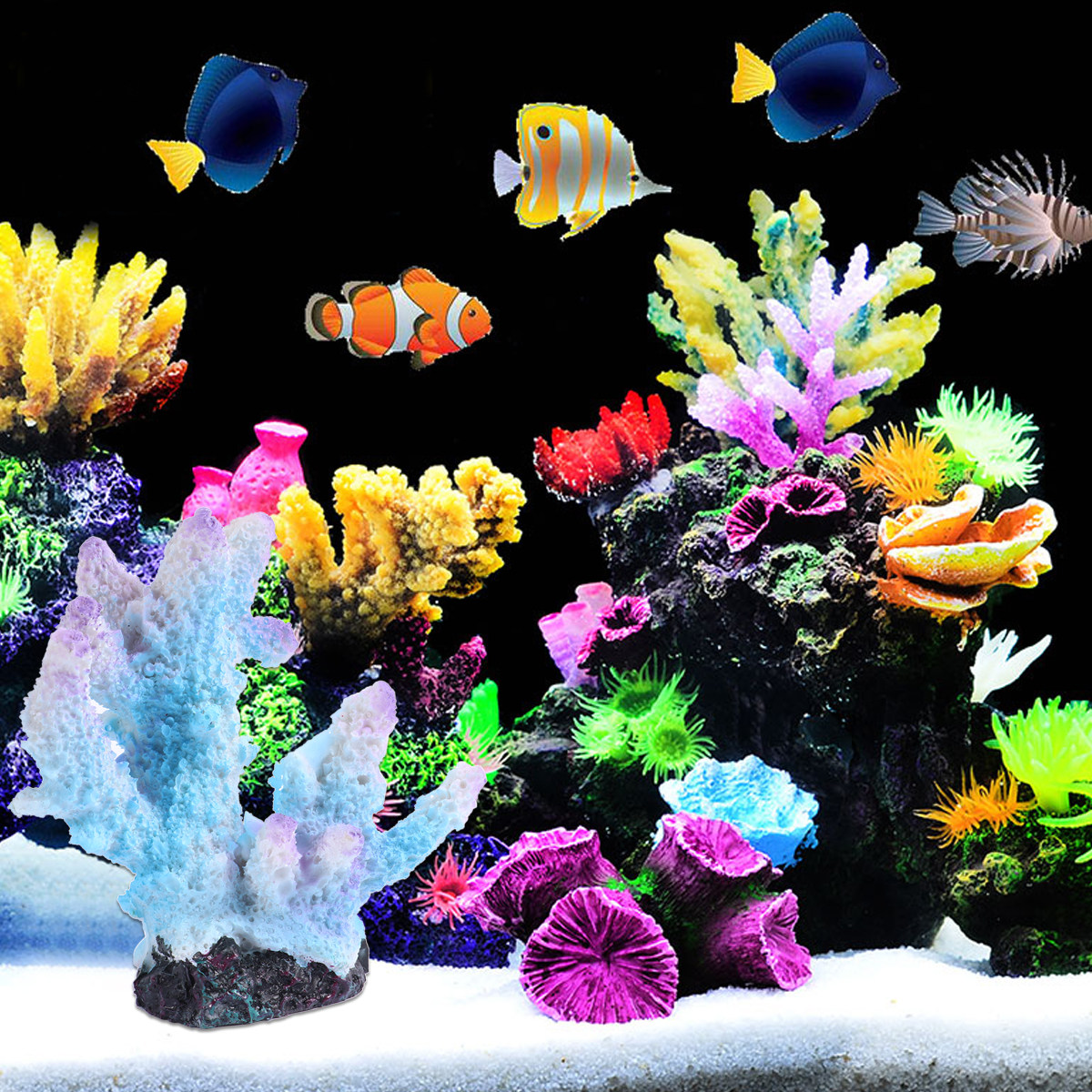 Xl Aquarium Fish - Coral Artificial de Resina para Aquário