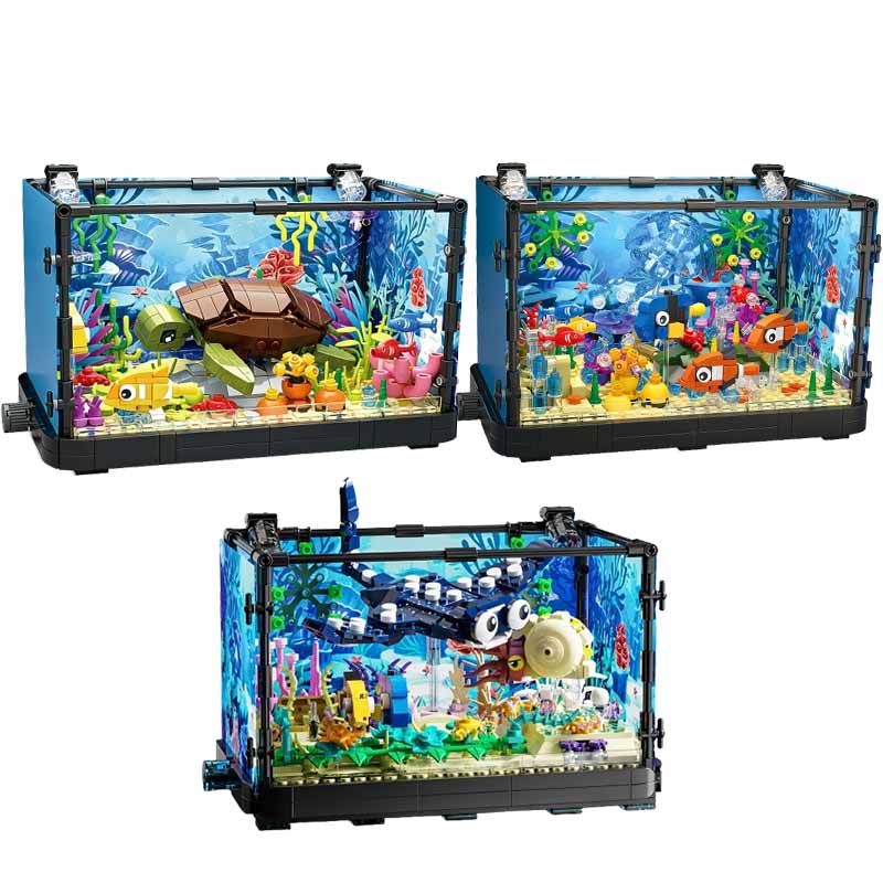 Aquarium Fish Gallery - Conjunto de blocos de construção para