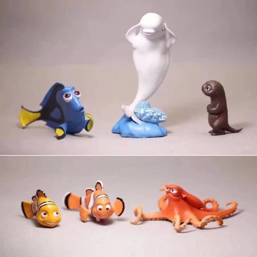 Bonito 6 pc bonecas estátua mu - Aquarium Fish Dolphin avaliação e preço