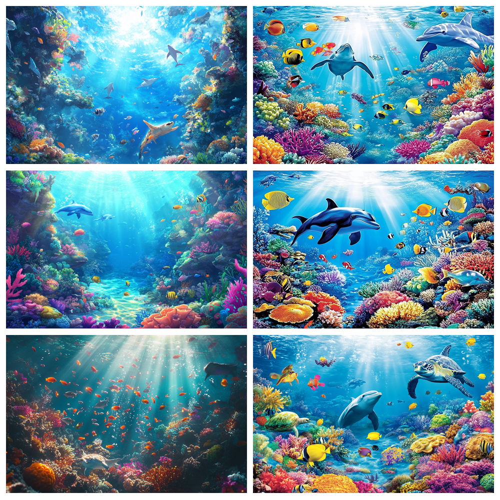 Mundo subaquático fundo para f - Aquarium Fish Dolphin avaliação e preço