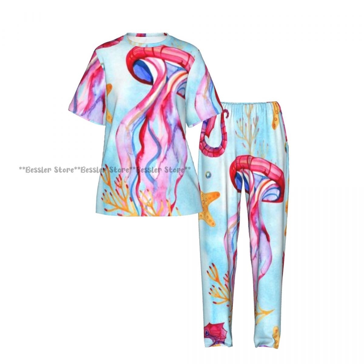 Conjunto feminino de 2 peças,  - Aquarium Fish Exotic avaliação e preço