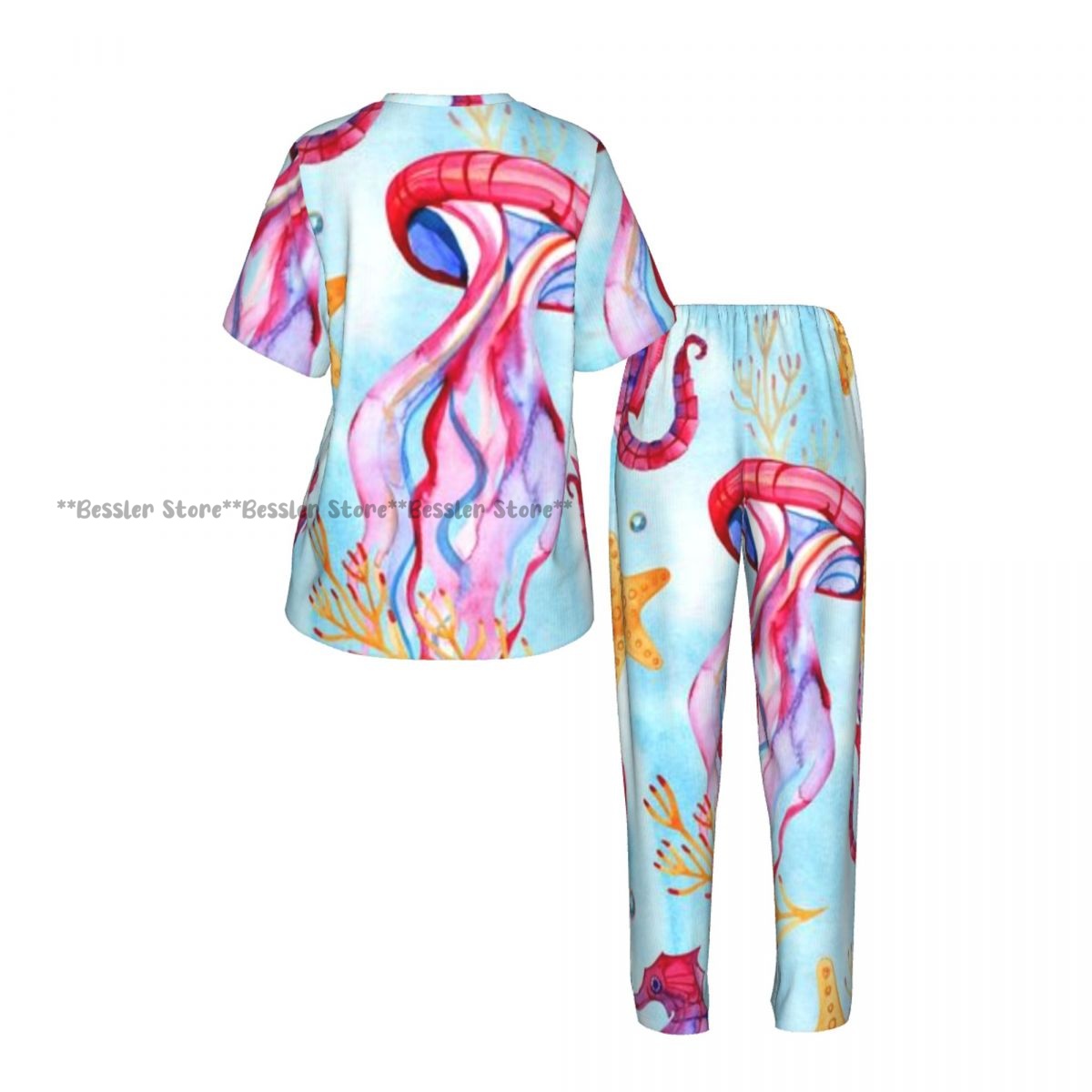 Conjunto feminino de 2 peças,  - Aquarium Fish Exotic avaliação e preço