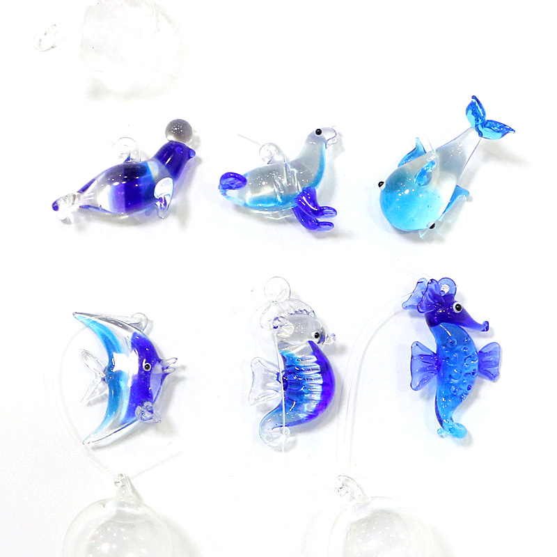 Pingente de Vidro Flutuante de - Aquarium Fish Dolphin avaliação e preço